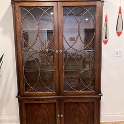 Wood China Cabinet By Ethan Allen Furniture 