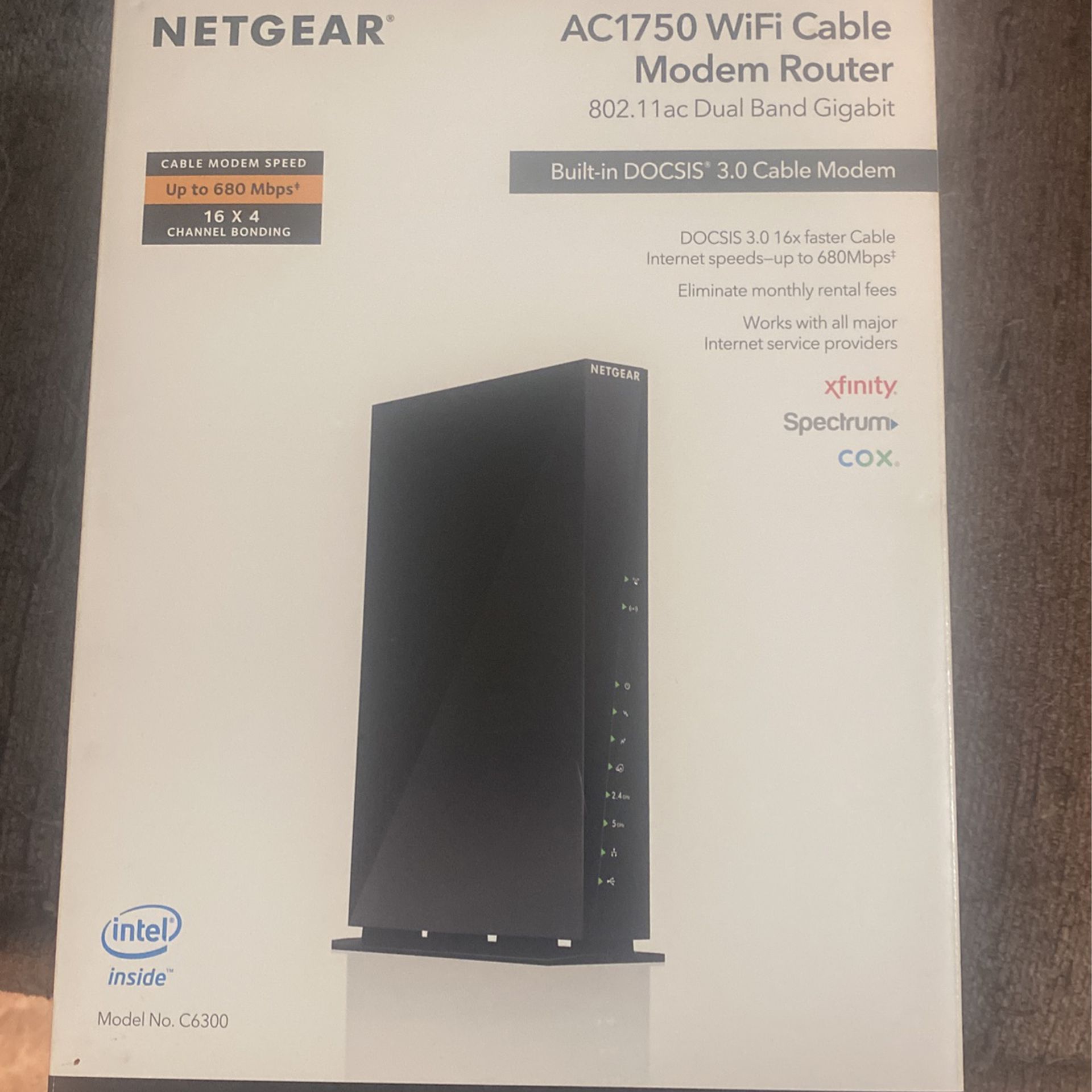 NETGEAR AC1750 WiFi Cable Modem Router 802.11ac Dual Band Gigabit