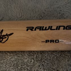 David Justice Autographed Bat Atlanta Braves World Series Winner 