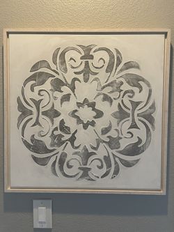 Wall art White & Grayish blue 