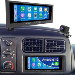 Car Stereo Radio Dodge Ram 1994–2002, Jeep Wrangler 97-2002, Wireless CarPlay Android Auto, 6.86” Touch Screen Head Units, Bluetooth, Backup Camera