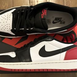 Jordan 1 Retro Low OG Black Toe (2023) Mens Size 8.5