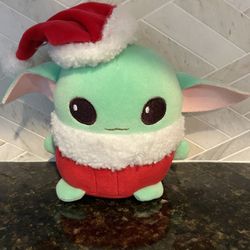 Baby Yoda Santa Claus 6” Plush Mattel Star Wars