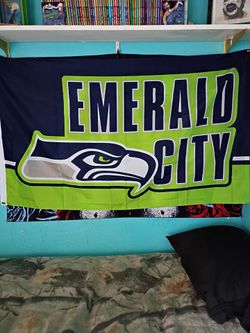 Seattle Seahawks Emerald City Banner Flag