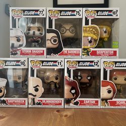 Funko Pop G.I. Joe Figs. in Box - $12 Each