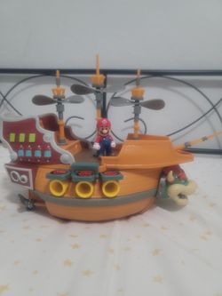 Super Mario Deluxe Bowser's Air Ship Playset with Mario Action Figure 🍄