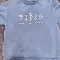 Purple "World Of Flowers" Sweatshirt