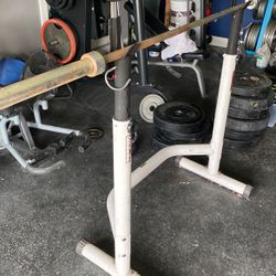 Squat Rack And Barbell