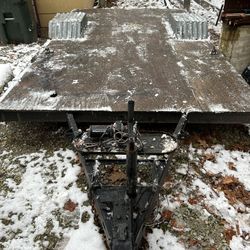 Flat Bed Low Boy Utility Atv Lawn Mower Multi Use With  Tie Downs. 