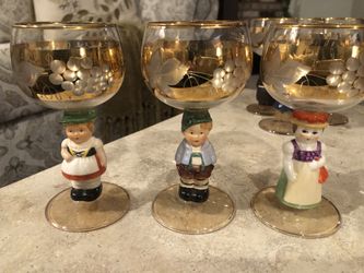 Hummel Vintage Goebel Wine Cordial Glasses 6