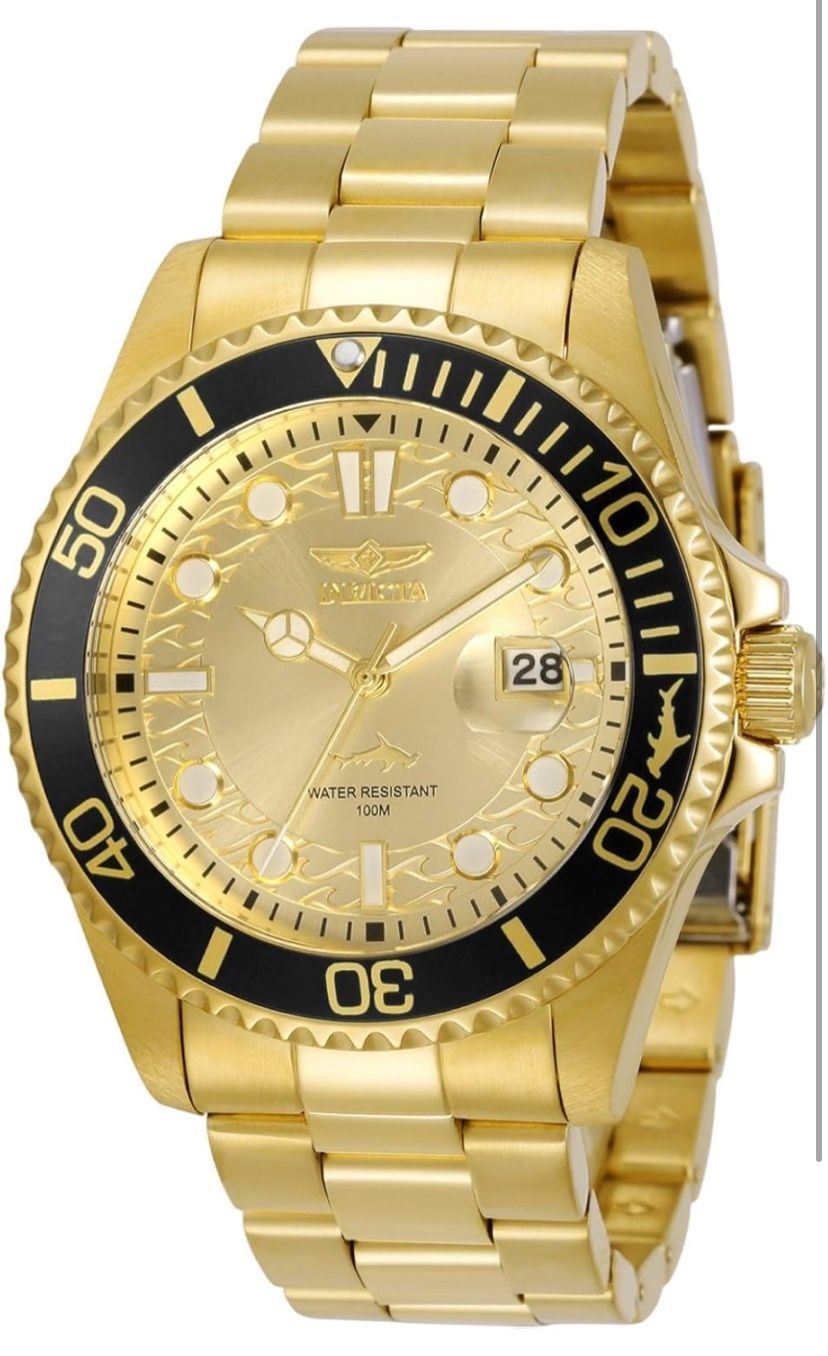 Brand New Invicta Pro Diver 30025 – Gold/Blue Quartz – 43 mm w/ Box