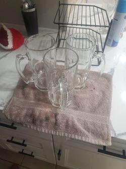 Tall Glass Mugs 
