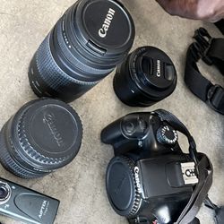 Canon Digital Camera With Lenses And Attachments 