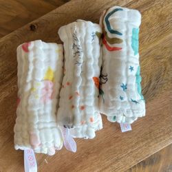 Soft Muslin Baby Care Cloths  - 3 Pack 