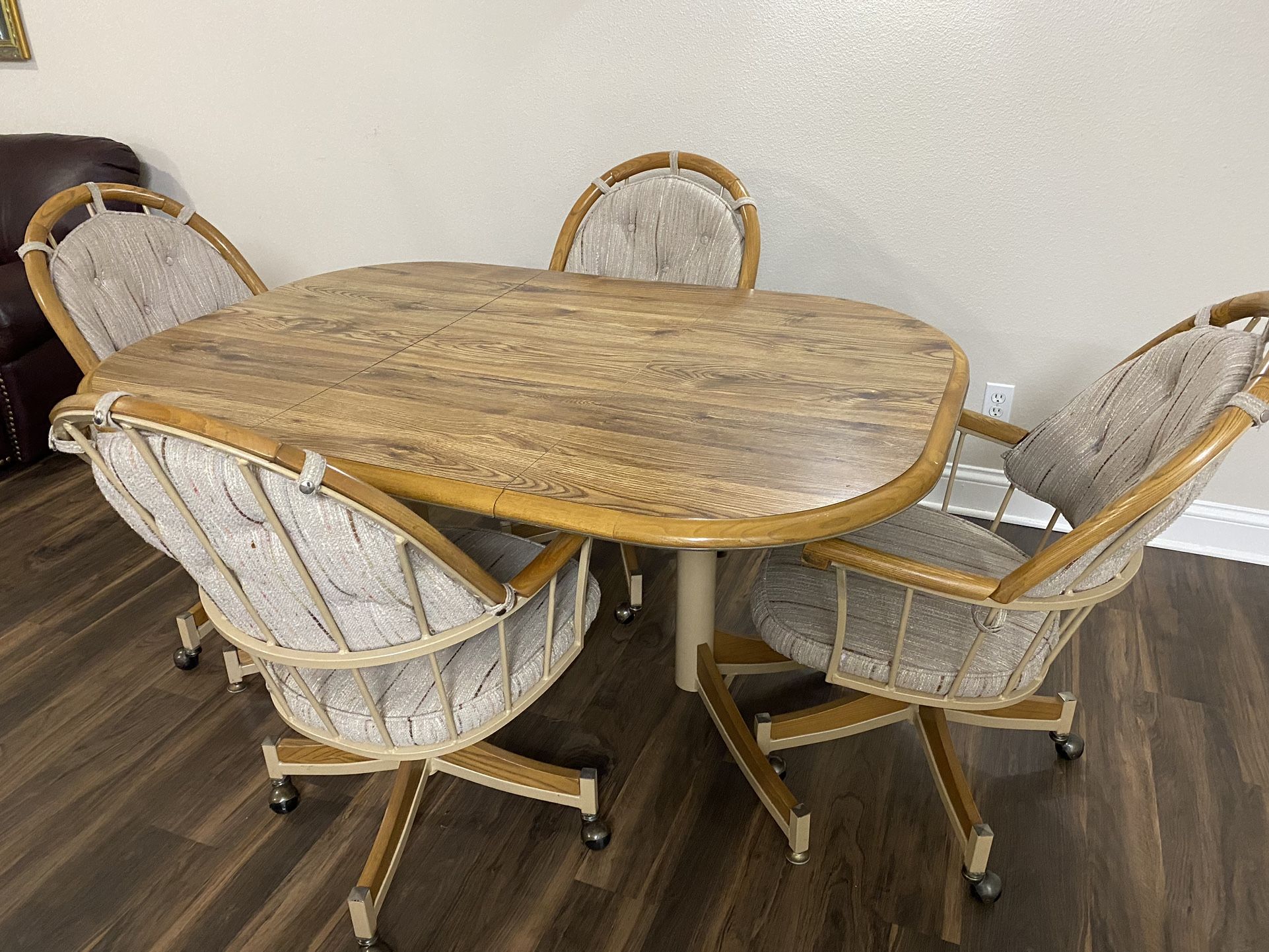 Dining Room Table. Kitchen Table. 4 Caster Roller Chairs. for Sale in