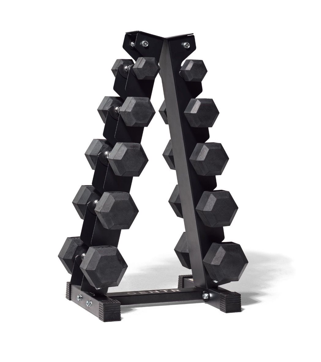 Centr 150 lb. Dumbbell Weight Set with Rack Brand New In Box 