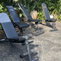 VARIETY  OF  ADJUSTABLE  BENCHES  :  FROM  $45 TO  $75