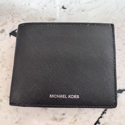 Michael Kors MK Men Black Saffiano Leather Andy Bifold Billfold Slim Wallet