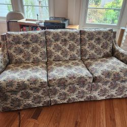 Vintage Floral Pattern Sofa