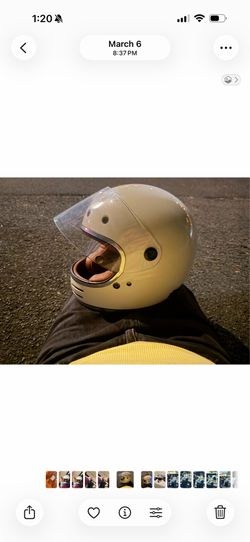 RXT A751 STONE RETRO FULL FACE HELMET - VINTAGE WHITE GLOSS - M