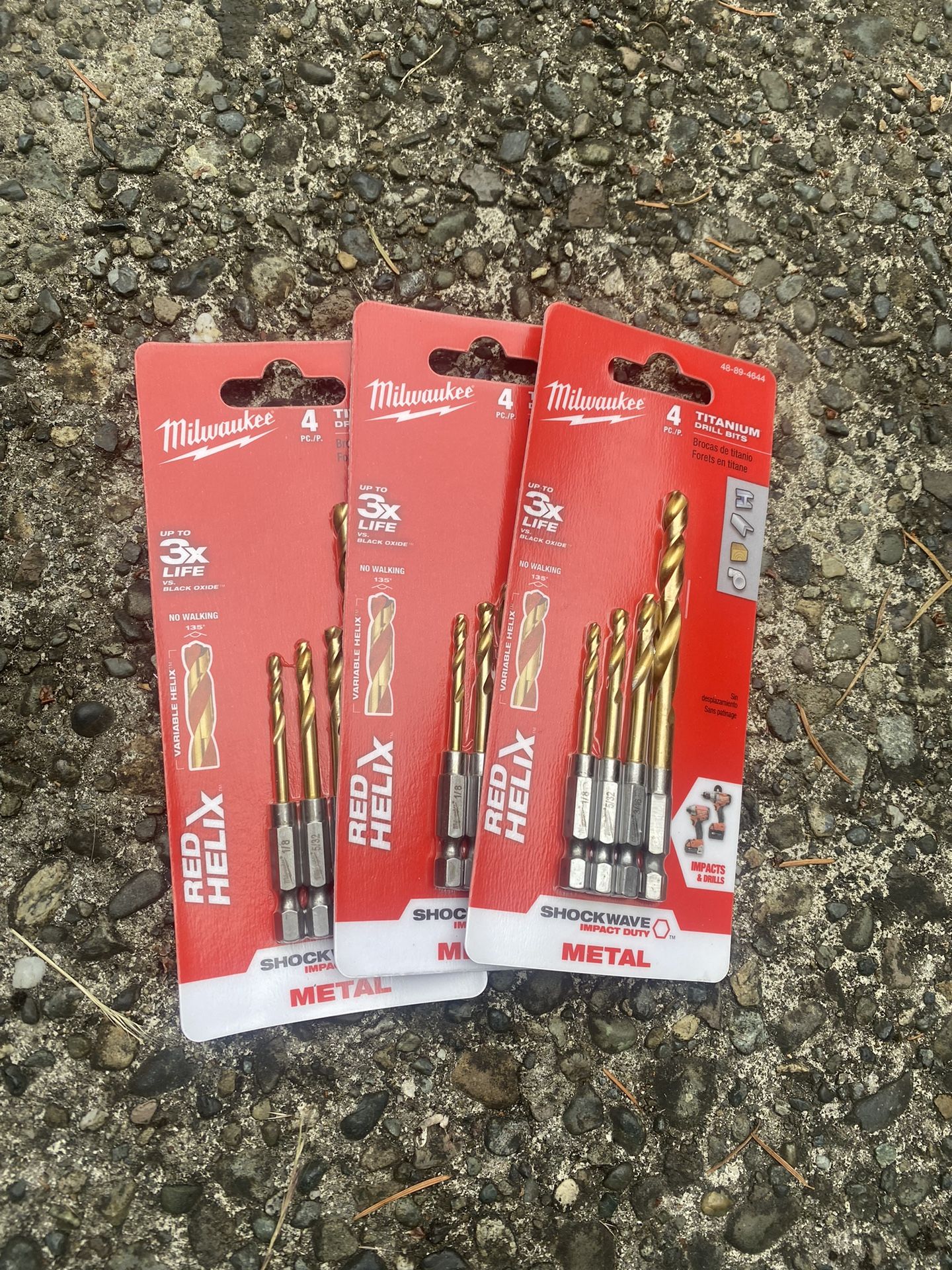 3 Milwaukee Titanium Drill Bits Sets