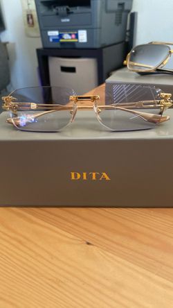 DITA Hyperlux Rimless Gold Eyeglasses