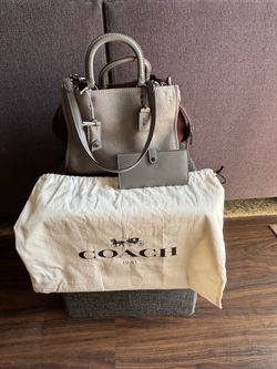 Coach 1941 Gray Leather Structured Satchel