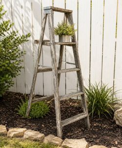 Wooden Ladder Garden Decor
