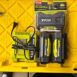 Ryobi Lithium Batteries And Charger