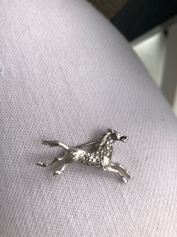 Rare Vintage Moissanite Horse Pin