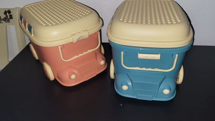 Bus-Shaped Kids Toy Storage Bins