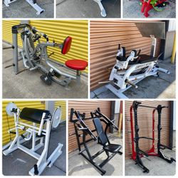Gym Fitness Dumbbell Olympic Weight Plate Bar Power Squat Rack Bench Extension Chest Rower Rogue Treadmill Bike Functional Trainer