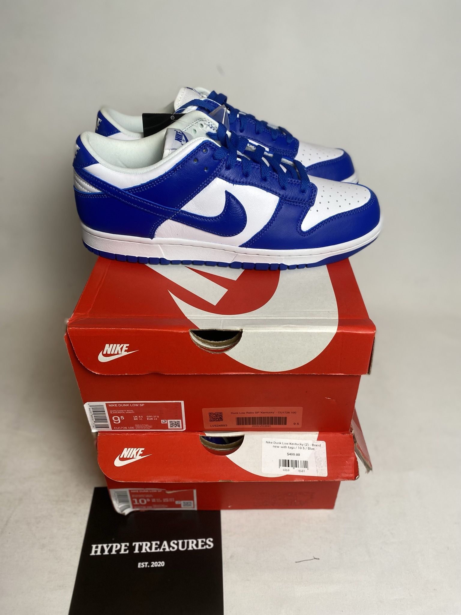 New Nike Dunk Low Kentucky Blue 9.5,10.5 - HYPETREASURES