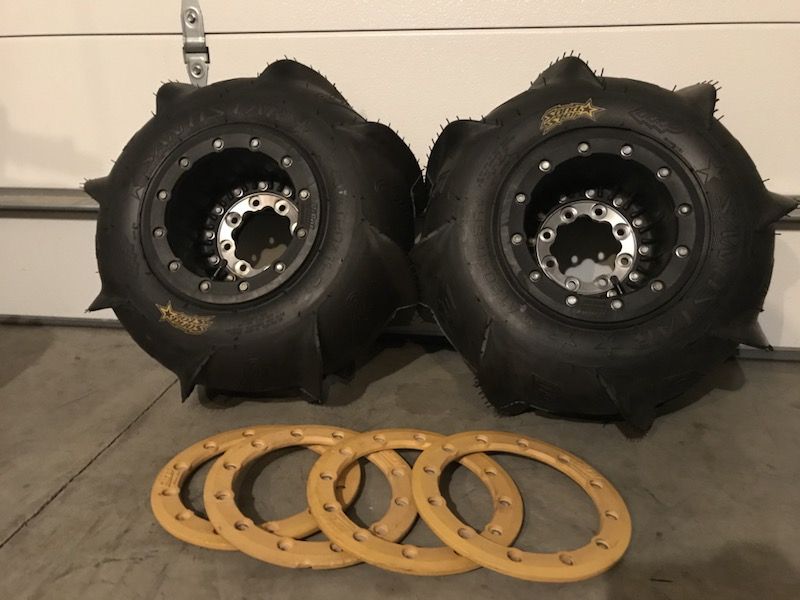 Hiper tech 3 double Beadlock wheels and itp tires extra rings