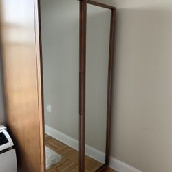 CB2 Reflection Acacia Wardrobe