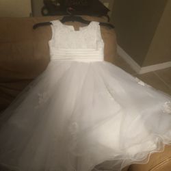 Girls’ White Formal Dress