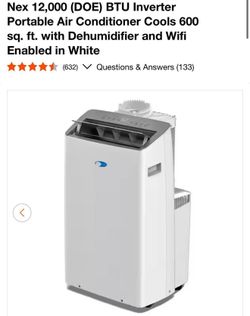 PORTABLE AIR CONDITIONER COOLS UP TO 600 SQ.FT