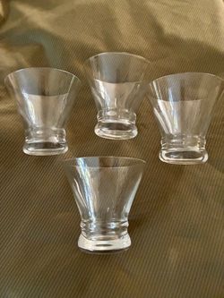 Set of 4 Clear Cocktail Glasses