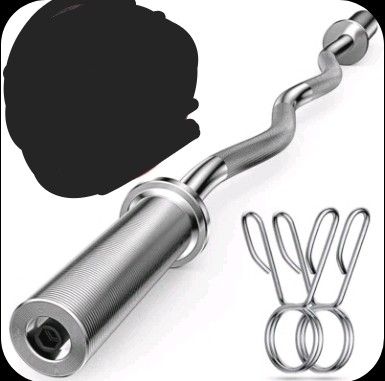 47" Olympic Barbell Bar EZ Curl Bar Weight Lifting Bar Gym