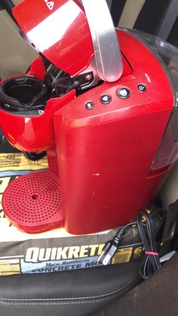 Red Keurig coffee machine