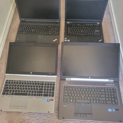 Lot Of 4 Core i7 Laptops Lenovo $ Hp