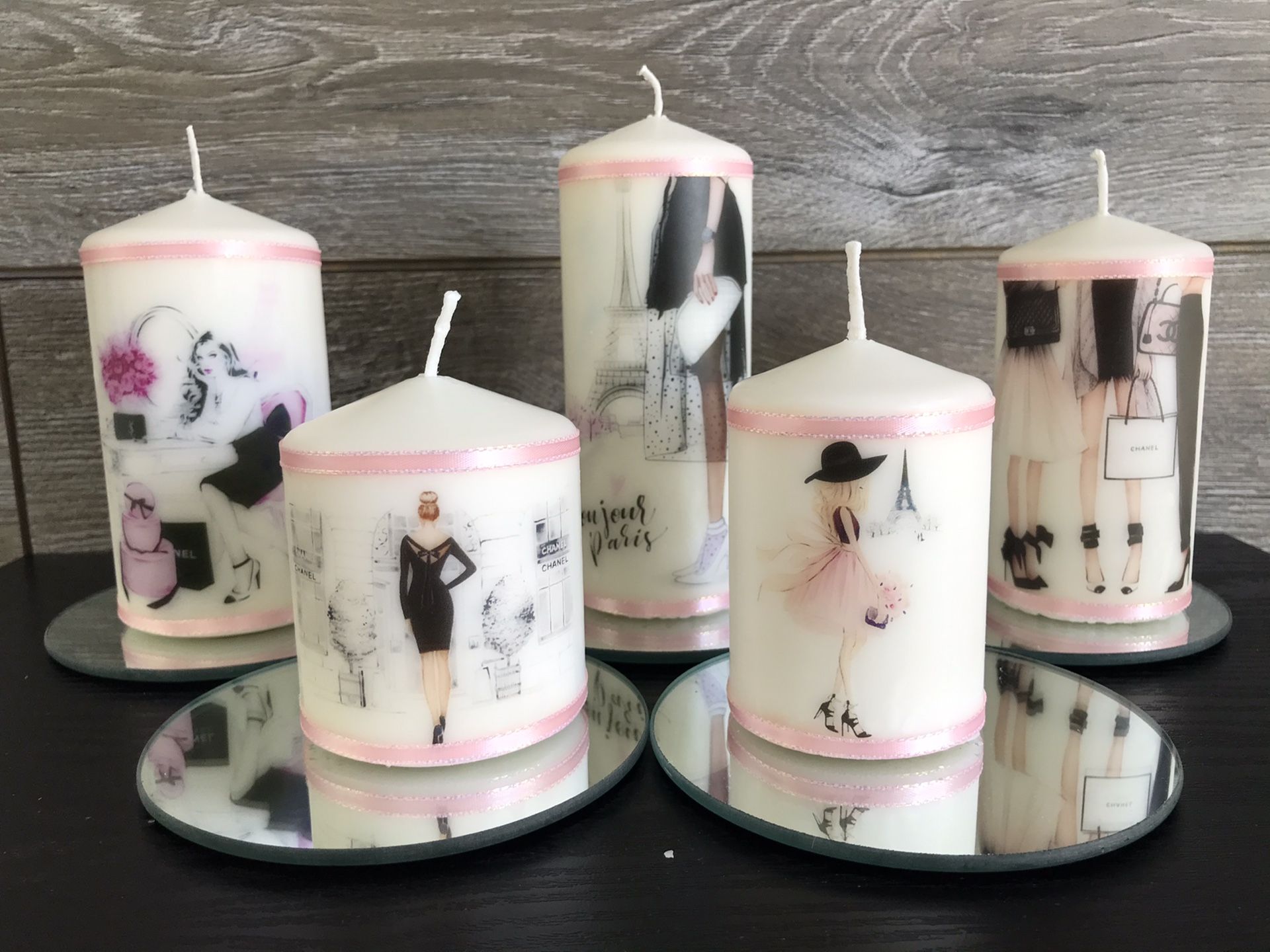 Mix homemade decorated custom candles PARIS FRANCE PARISIENNE perfect mother’s day gift!🕯✨