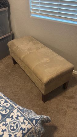 Padded Bench with storage compartment