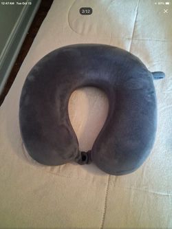 Gray U-Shaped Travel Neck Pillow