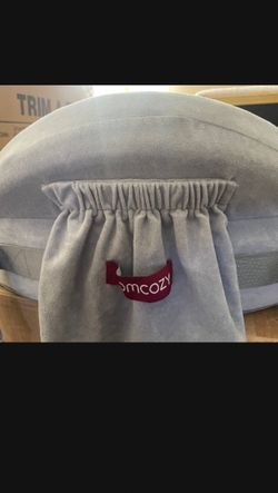 Momcozy Memory Foam Nursing Pillow with Safety Border - Ergonomic Nursing and Positioning Pillow with Adjustable Strap & Removable Cotton Cover, Meteo