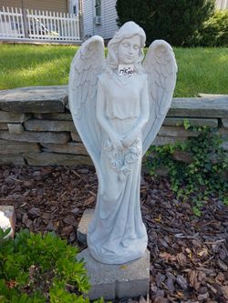 Firm... 36 Inch Tall Concrete Angle Statue