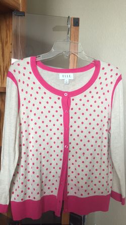 ELLE PINK POLKA DOT CARDIGAN