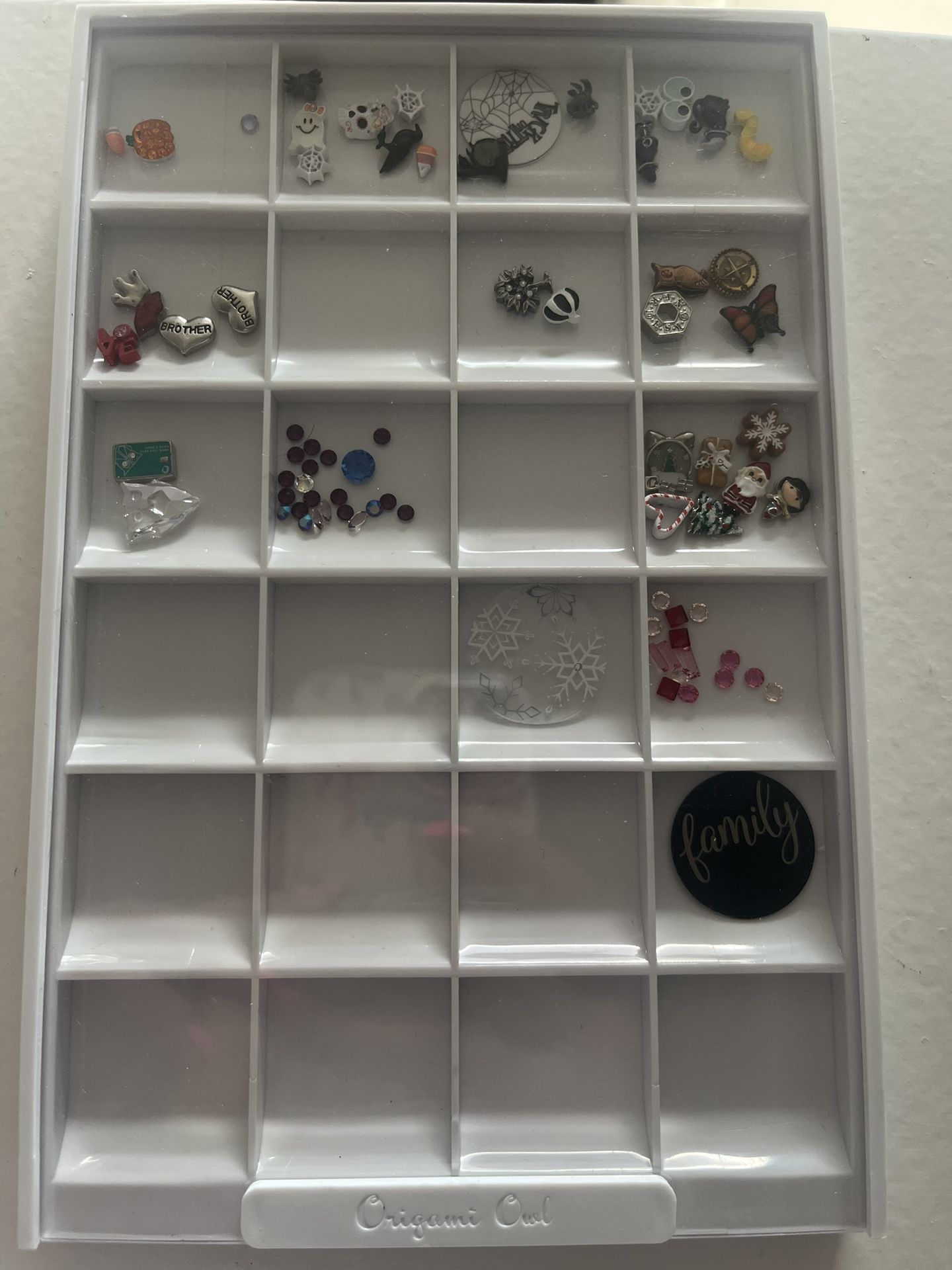 Origami Owl Charms with Organizer