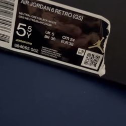 Jordan’s Retro 6 Size 5y
