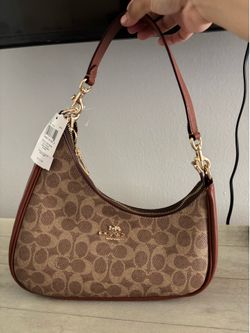 Coach twisted teri shoulder bag in signature canvas